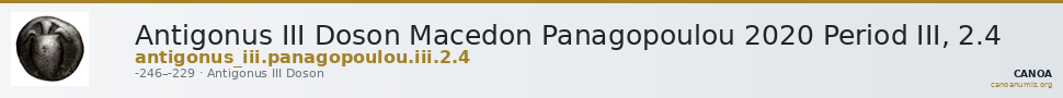 Antigonus III Doson Macedon Panagopoulou 2020 Period III, 2.4 — CANOA