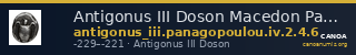 Antigonus III Doson Macedon Panagopoulou 2020 Period IV, 2.4; 6 — CANOA