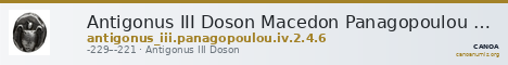 Antigonus III Doson Macedon Panagopoulou 2020 Period IV, 2.4; 6 — CANOA
