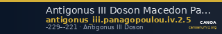 Antigonus III Doson Macedon Panagopoulou 2020 Period IV, 2.5 — CANOA