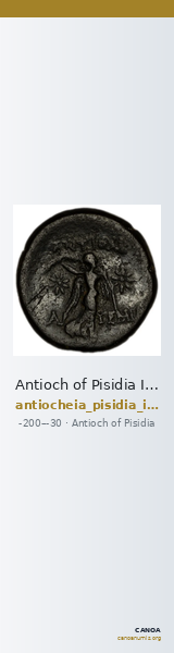 Antioch of Pisidia Imhoof-Blumer 1901-2 p. 356, 1 — CANOA