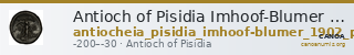 Antioch of Pisidia Imhoof-Blumer 1901-2 p. 356, 1 — CANOA