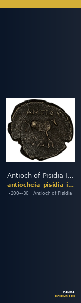Antioch of Pisidia Imhoof-Blumer 1901-2 p. 357, 2-5 — CANOA
