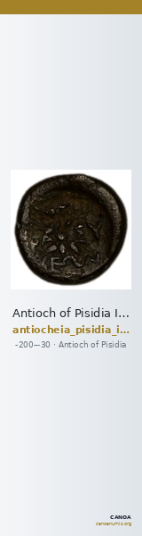 Antioch of Pisidia Imhoof-Blumer 1908 p. 141-2, 3-4 — CANOA