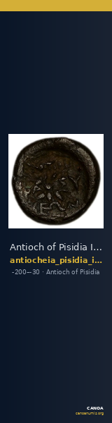 Antioch of Pisidia Imhoof-Blumer 1908 p. 141-2, 3-4 — CANOA