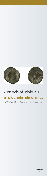 Antioch of Pisidia Imhoof-Blumer 1908 p. 142-3, 5-7 — CANOA