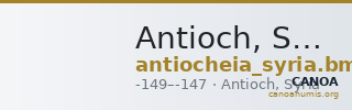 Antioch, Syria BMC Antioch 1 — CANOA