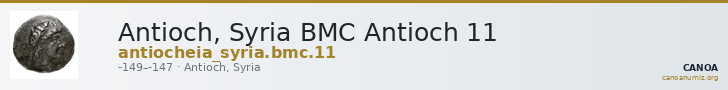 Antioch, Syria BMC Antioch 11 — CANOA