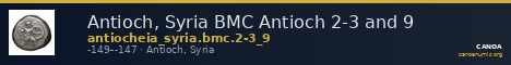 Antioch, Syria BMC Antioch 2-3 and 9 — CANOA