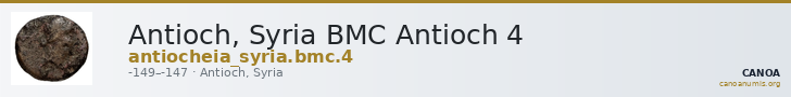 Antioch, Syria BMC Antioch 4 — CANOA
