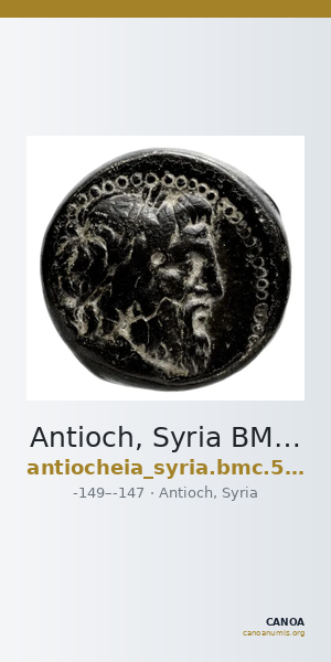 Antioch, Syria BMC Antioch 5-8 and 10 — CANOA