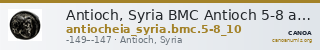 Antioch, Syria BMC Antioch 5-8 and 10 — CANOA