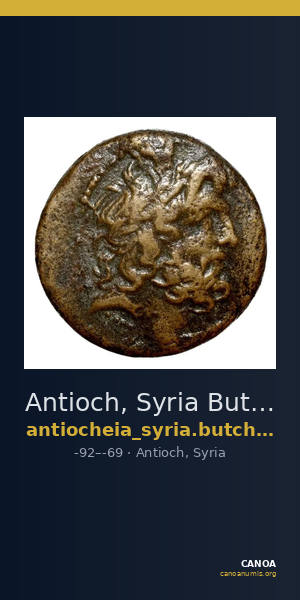 Antioch, Syria Butcher 2004 Seleucid Era a — CANOA