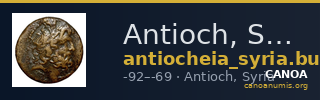 Antioch, Syria Butcher 2004 Seleucid Era a — CANOA