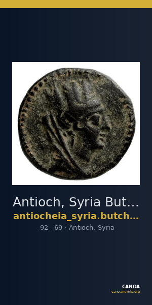 Antioch, Syria Butcher 2004 Seleucid Era b — CANOA
