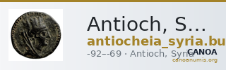 Antioch, Syria Butcher 2004 Seleucid Era b — CANOA