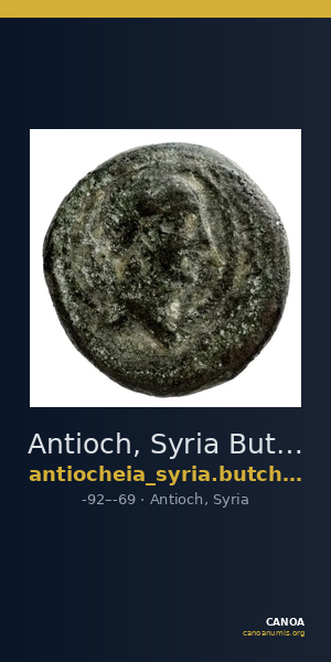 Antioch, Syria Butcher 2004 Seleucid Era c — CANOA
