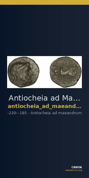 Antiocheia ad Maeandrum BMC Antioch ad Maeandrum 4 — CANOA