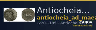 Antiocheia ad Maeandrum BMC Antioch ad Maeandrum 4 — CANOA
