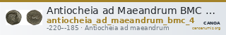 Antiocheia ad Maeandrum BMC Antioch ad Maeandrum 4 — CANOA