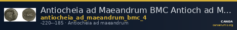 Antiocheia ad Maeandrum BMC Antioch ad Maeandrum 4 — CANOA