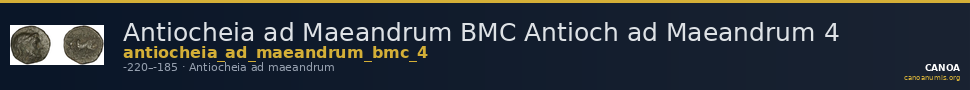 Antiocheia ad Maeandrum BMC Antioch ad Maeandrum 4 — CANOA