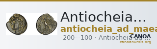 Antiocheia ad Maeandrum Imhoof-Blumer 1901-2 p. 108, 1 — CANOA