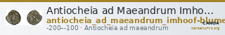 Antiocheia ad Maeandrum Imhoof-Blumer 1901-2 p. 108, 1 — CANOA