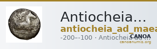 Antiocheia ad Maeandrum Imhoof-Blumer 1901-2 p. 109, 7 — CANOA