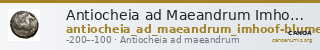 Antiocheia ad Maeandrum Imhoof-Blumer 1901-2 p. 109, 7 — CANOA