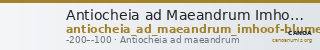 Antiocheia ad Maeandrum Imhoof-Blumer 1901-2 p. 516, 1 — CANOA