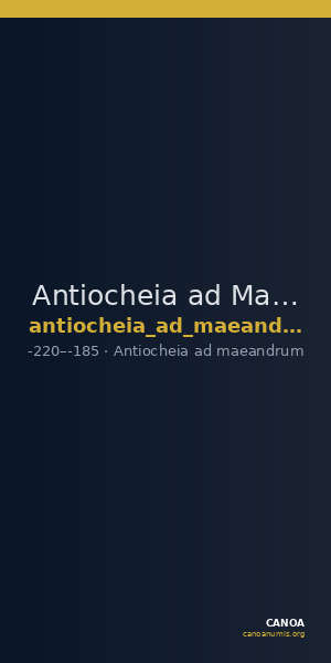 Antiocheia ad Maeandrum Nomos obolos 7 (2017) 170 — CANOA