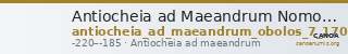 Antiocheia ad Maeandrum Nomos obolos 7 (2017) 170 — CANOA