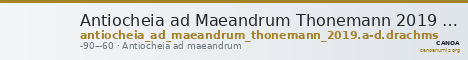 Antiocheia ad Maeandrum Thonemann 2019 Group A-D, drachms — CANOA