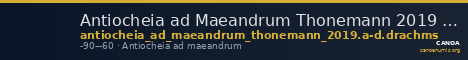 Antiocheia ad Maeandrum Thonemann 2019 Group A-D, drachms — CANOA