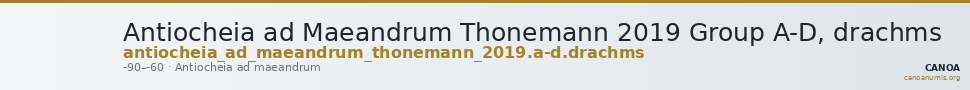 Antiocheia ad Maeandrum Thonemann 2019 Group A-D, drachms — CANOA
