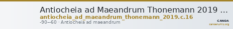 Antiocheia ad Maeandrum Thonemann 2019 Group C.16 — CANOA