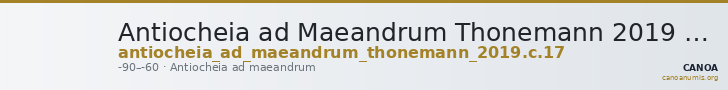 Antiocheia ad Maeandrum Thonemann 2019 Group C.17 — CANOA