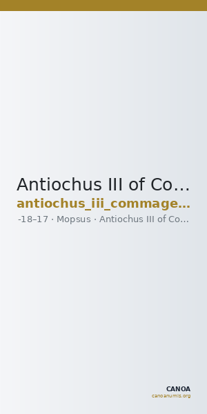 Antiochus III of Commagene Mopsus Kovacs 2016 236 — CANOA