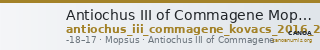 Antiochus III of Commagene Mopsus Kovacs 2016 236 — CANOA