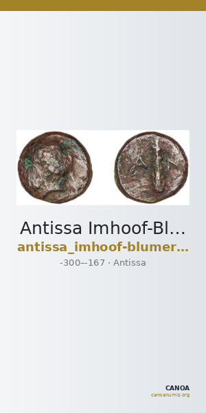 Antissa Imhoof-Blumer 1908 p. 59, 2-4 — CANOA