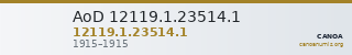 AoD 12119.1.23514.1 — CANOA