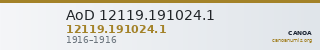 AoD 12119.191024.1 — CANOA