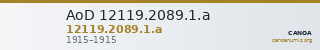 AoD 12119.2089.1.a — CANOA