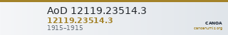 AoD 12119.23514.3 — CANOA