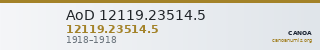 AoD 12119.23514.5 — CANOA