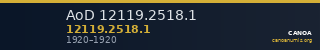 AoD 12119.2518.1 — CANOA