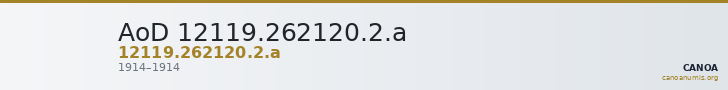AoD 12119.262120.2.a — CANOA