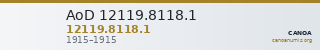 AoD 12119.8118.1 — CANOA