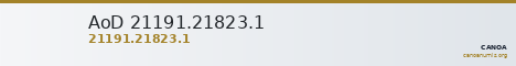AoD 21191.21823.1 — CANOA